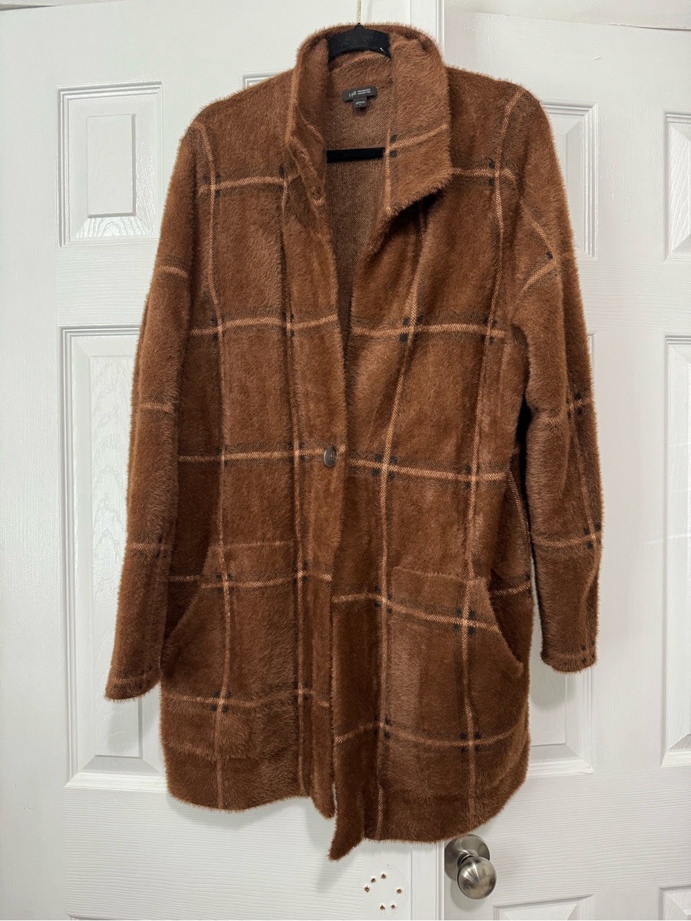 J. Jill Wearever Collection Plaid Cardigan Jacket‎